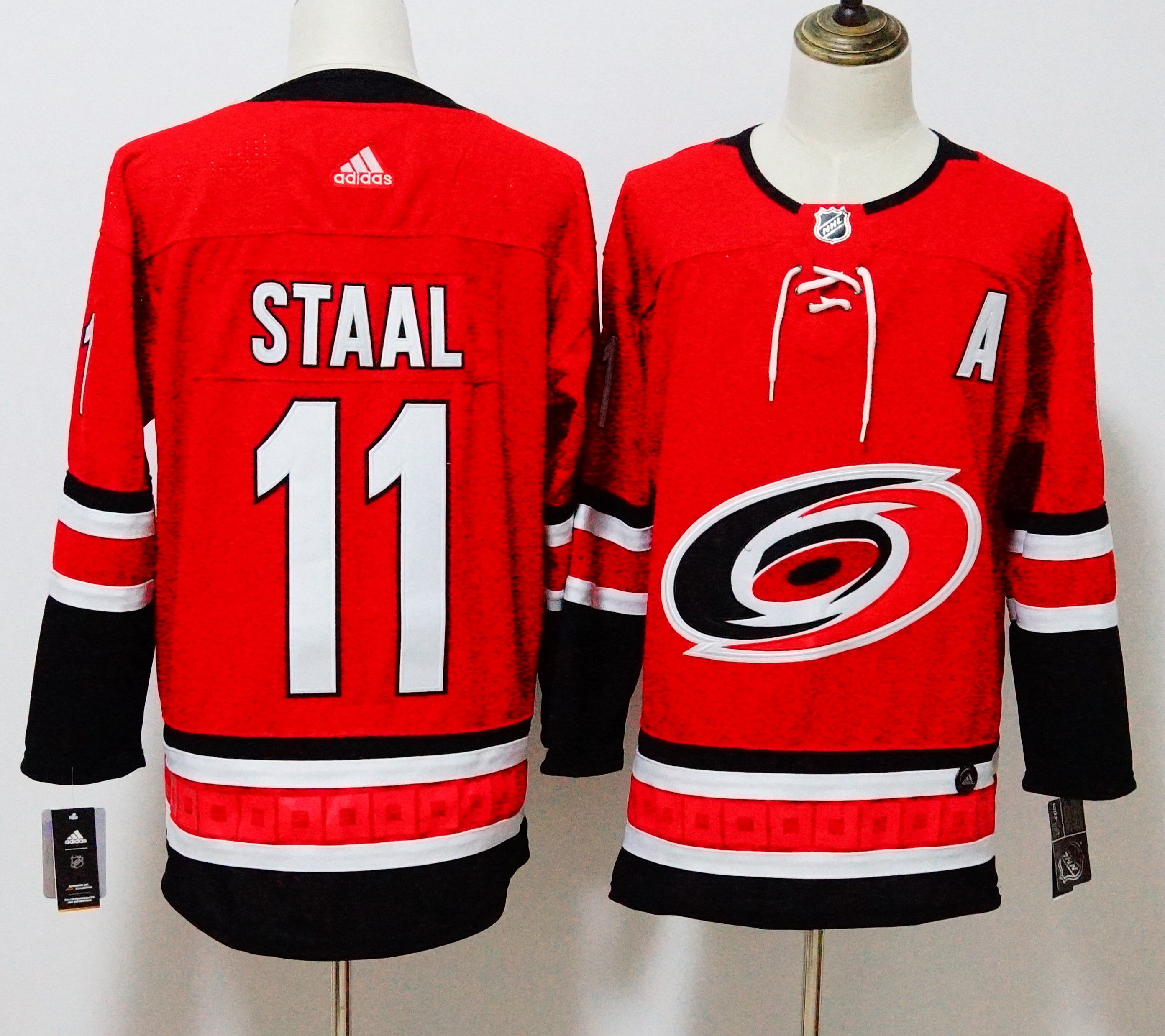 Men Carolina Hurricanes #11 Staal Red Hockey Stitched Adidas NHL Jerseys